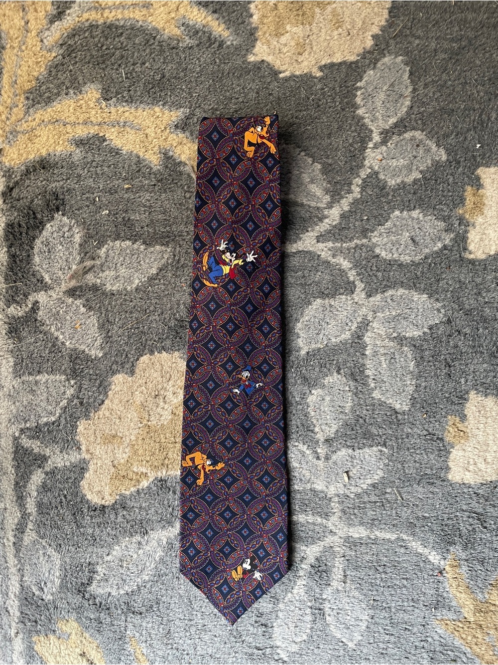 VINTAGE Disney Store Navy Silk Tie